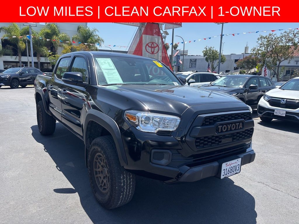 Black 2023 Toyota Tacoma Trail Edition Double Cab 4WD Pickup Truck Four-Wheel Drive 6-Speed Automatic