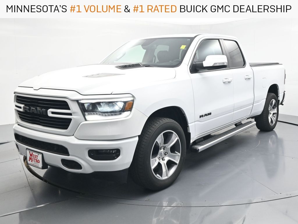 Bright White Clearcoat 2020 RAM 1500 Pickup Truck Four-Wheel Drive 8-Speed Automatic