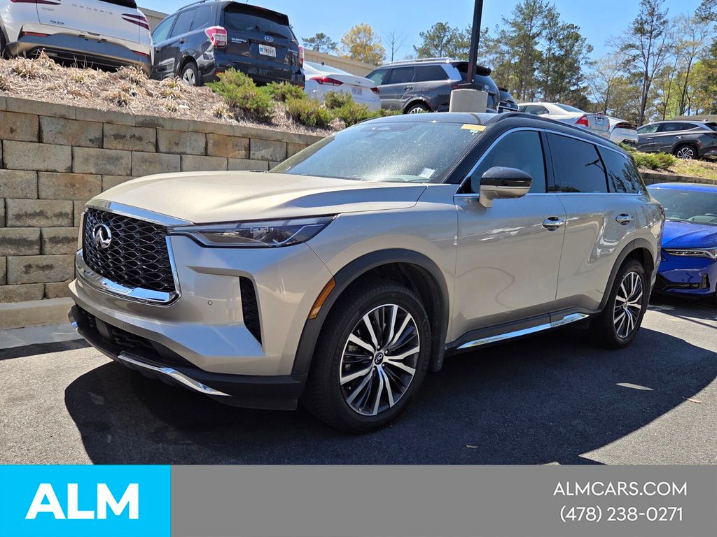 Warm Titanium/Black Obsidian 2022 INFINITI QX60 Autograph FWD SUV / Crossover Front-Wheel Drive 9-Speed Automatic