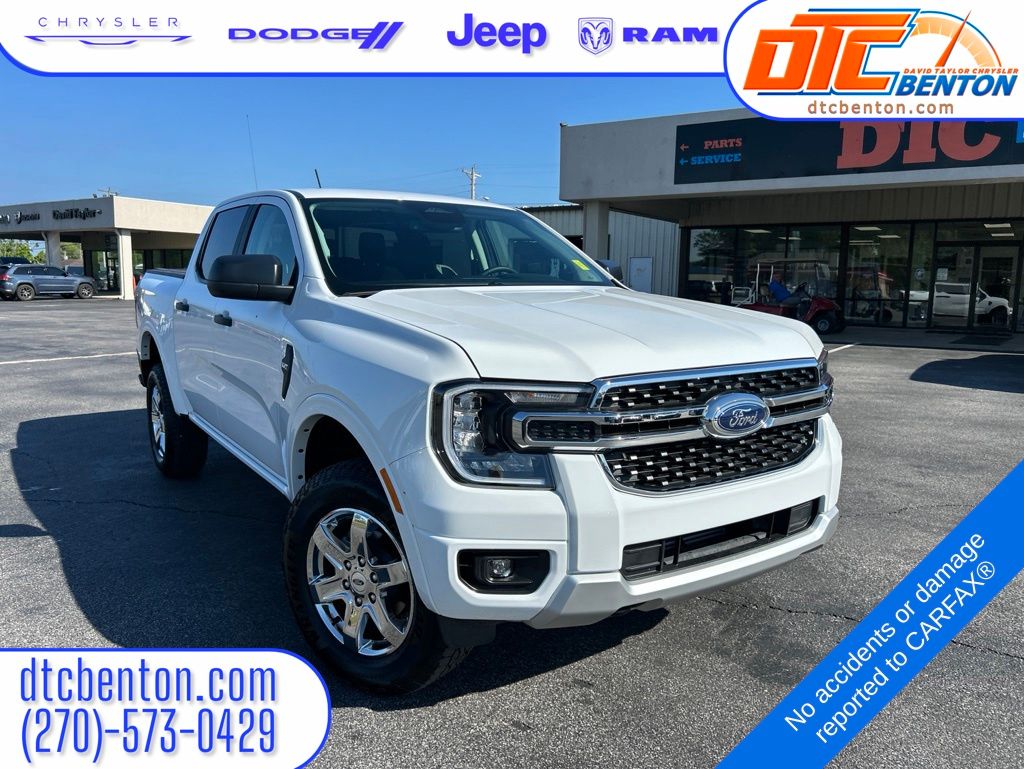 Oxford White 2025 Ford Ranger XLT SuperCrew 4WD Pickup Truck Four-Wheel Drive Automatic