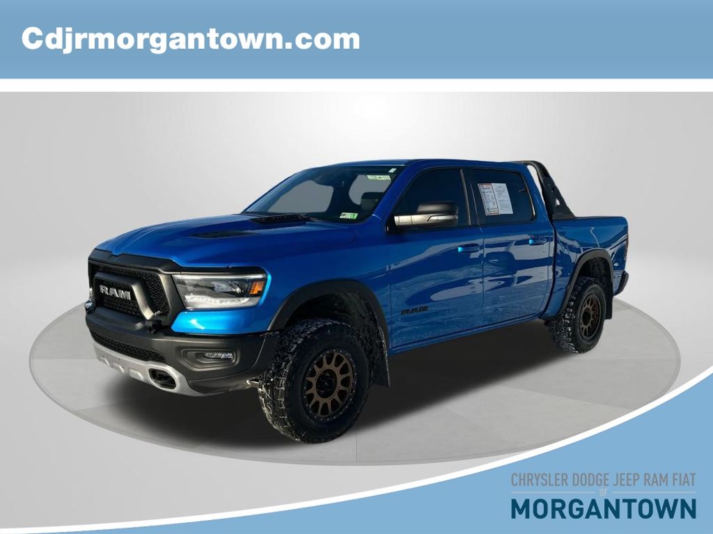 Hydro Blue Pearlcoat 2021 RAM 1500 Rebel Crew Cab 4WD Pickup Truck Four-Wheel Drive 8-Speed Automatic