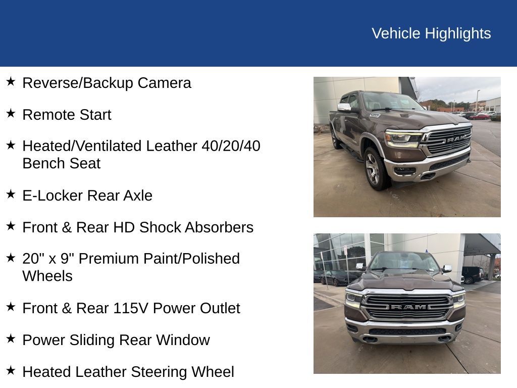 2020 Ram 1500 Laramie Crew Cab 4x4 5'7" Box