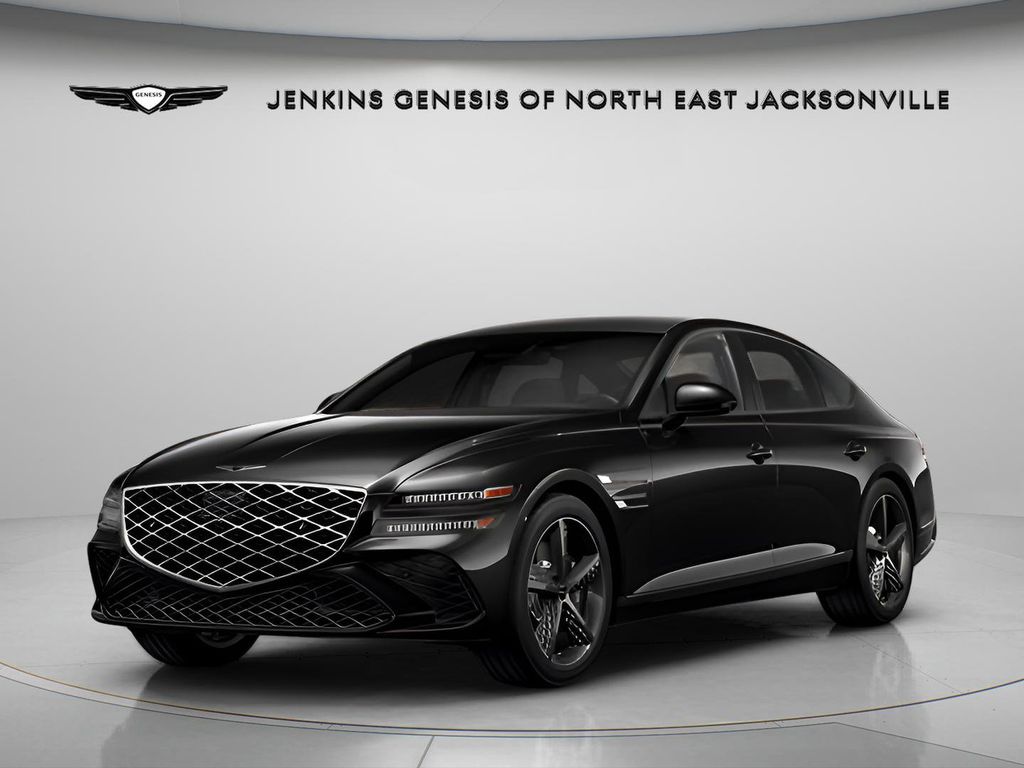 Vik Black 2025 Genesis G80 3.5T Sport Prestige AWD Sedan All-Wheel Drive 8-Speed Automatic