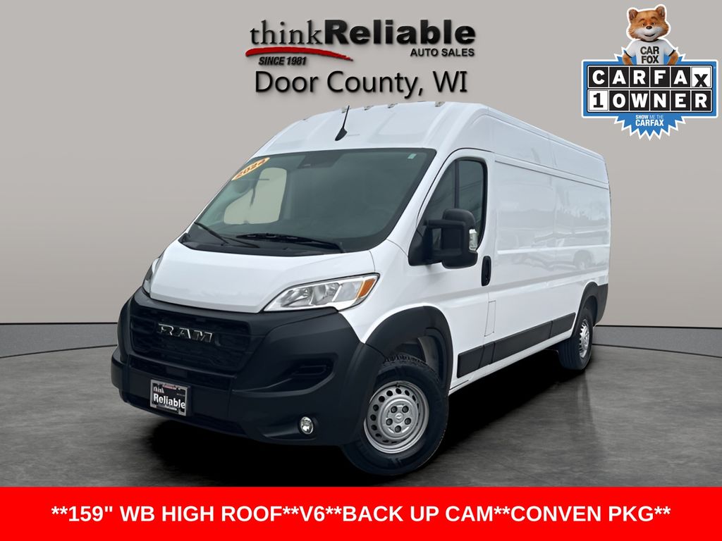 Bright White Clearcoat 2024 RAM ProMaster Van 9-Speed Automatic