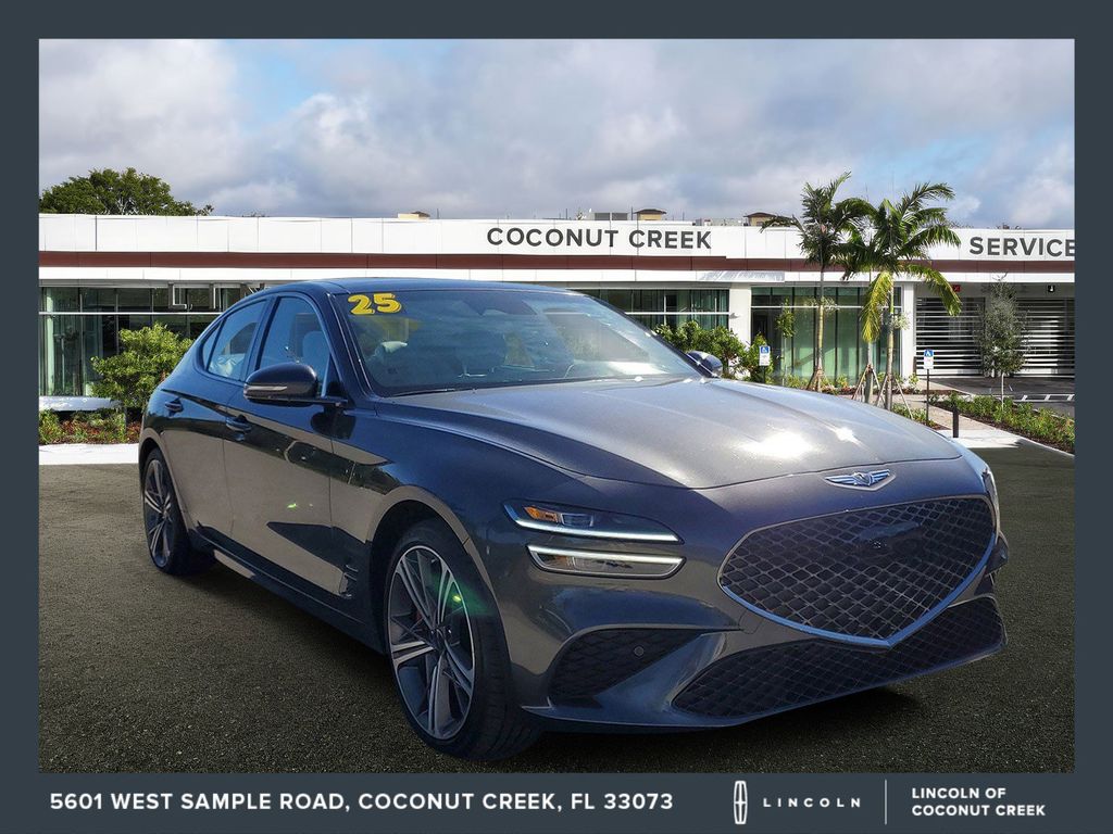 Gray 2025 Genesis G70 2.5T Sport Prestige RWD Sedan Rear-Wheel Drive 8-Speed Automatic