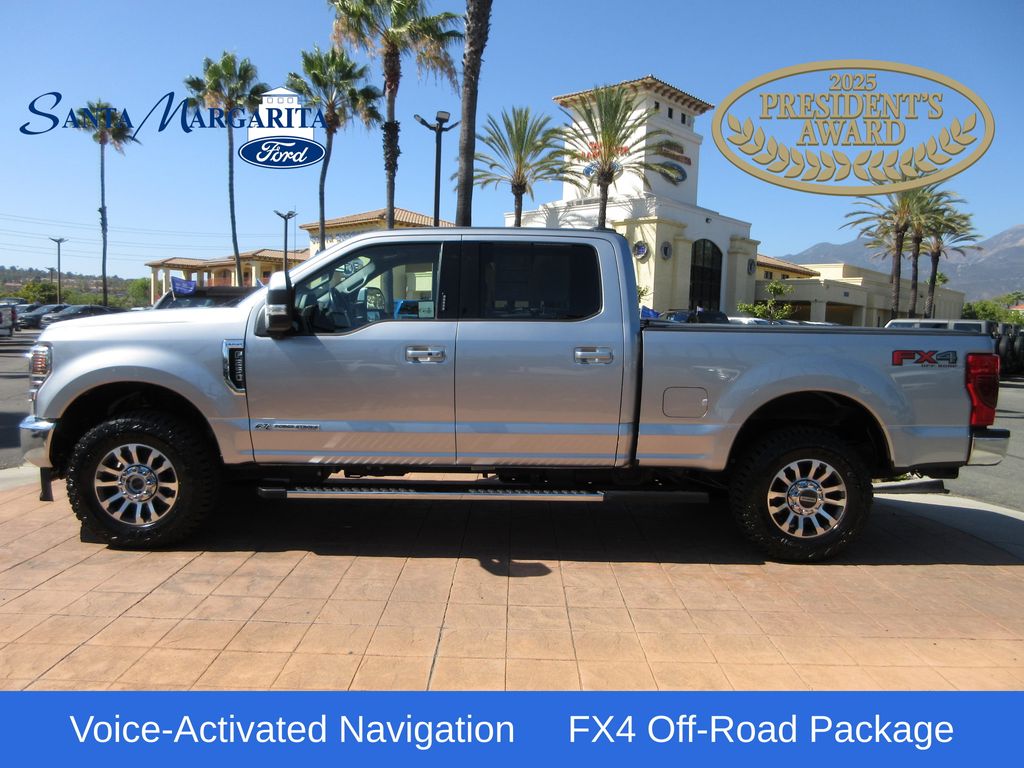 Iconic Silver Metallic 2021 Ford F-250 Super Duty Pickup Truck Four-Wheel Drive Automatic