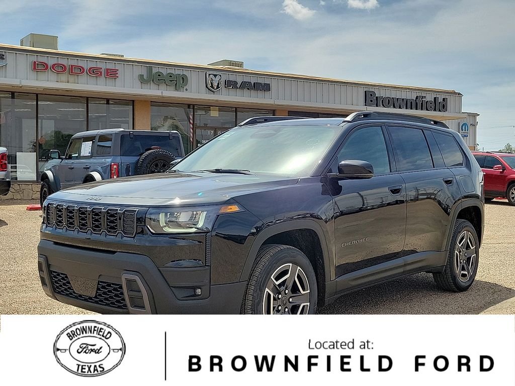Diamond Black Crystal Pearlcoat 2026 Jeep Cherokee SUV / Crossover Four-Wheel Drive Continuously Variable Transmission