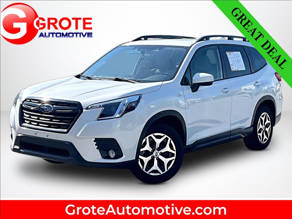Crystal White Pearl 2023 Subaru Forester SUV / Crossover All-Wheel Drive Continuously Variable Transmission
