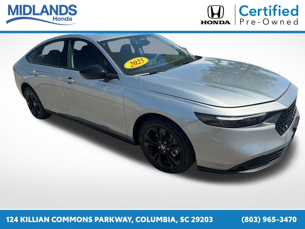 Solar Silver Metallic 2025 Honda Accord SE FWD Sedan Front-Wheel Drive Continuously Variable Transmission