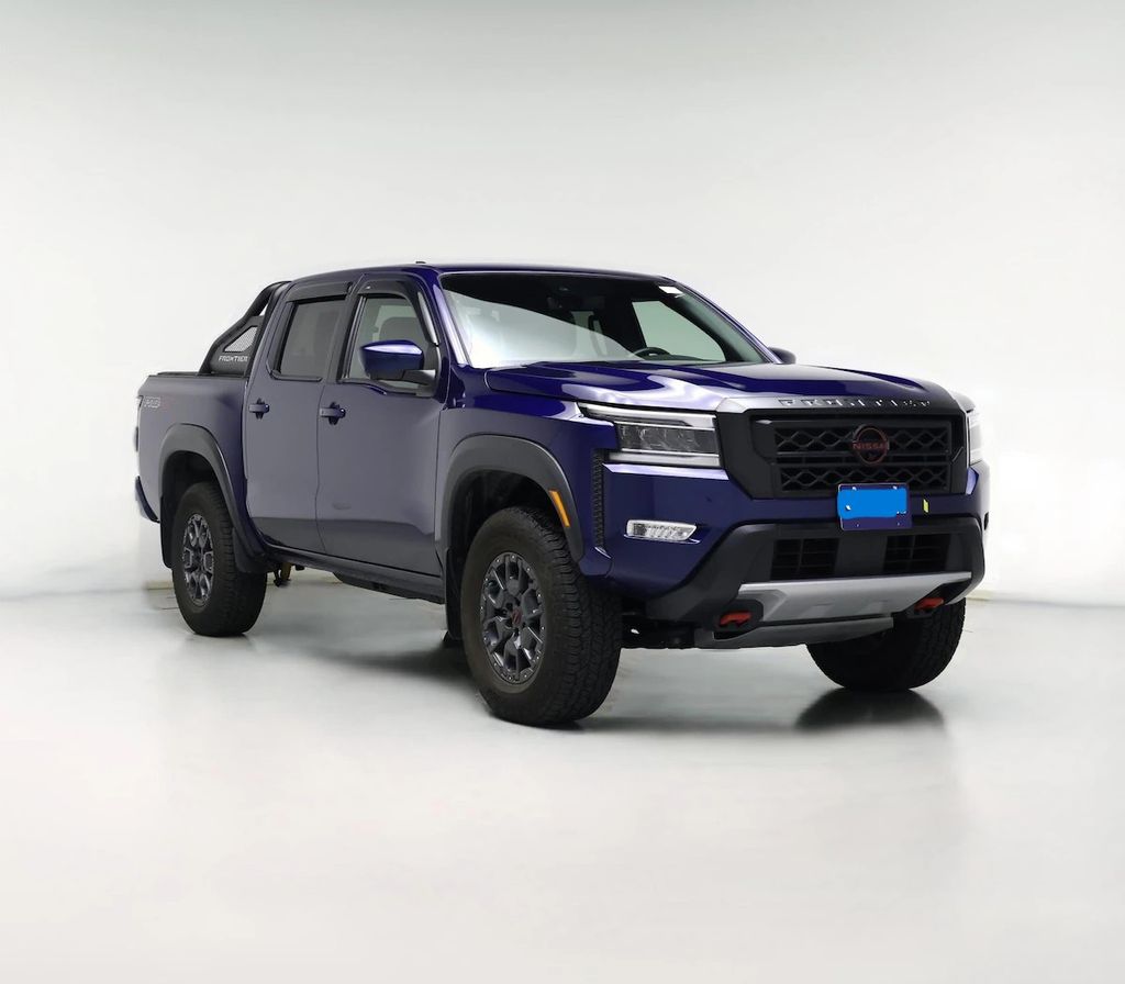 Deep Blue Pearl 2023 Nissan Frontier Pickup Truck Four-Wheel Drive 9-Speed Automatic