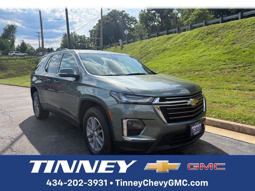 Silver Sage Metallic 2023 Chevrolet Traverse SUV / Crossover Four-Wheel Drive 9-Speed Automatic