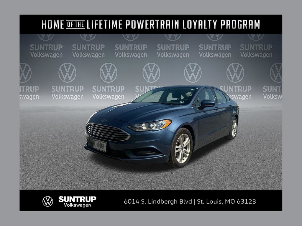 Blue Metallic 2018 Ford Fusion Sedan Front-Wheel Drive 6-Speed Automatic