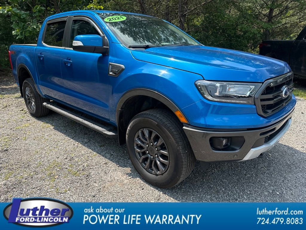 Blue Metallic 2021 Ford Ranger Pickup Truck Four-Wheel Drive Automatic