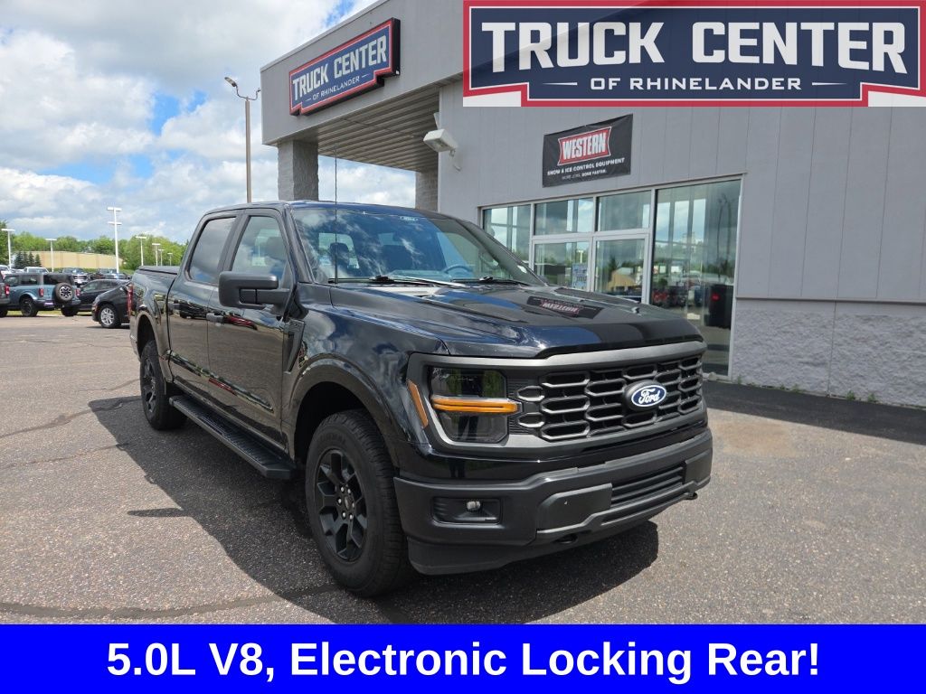 Black Metallic 2024 Ford F-150 STX SuperCrew 4WD Pickup Truck Four-Wheel Drive Automatic