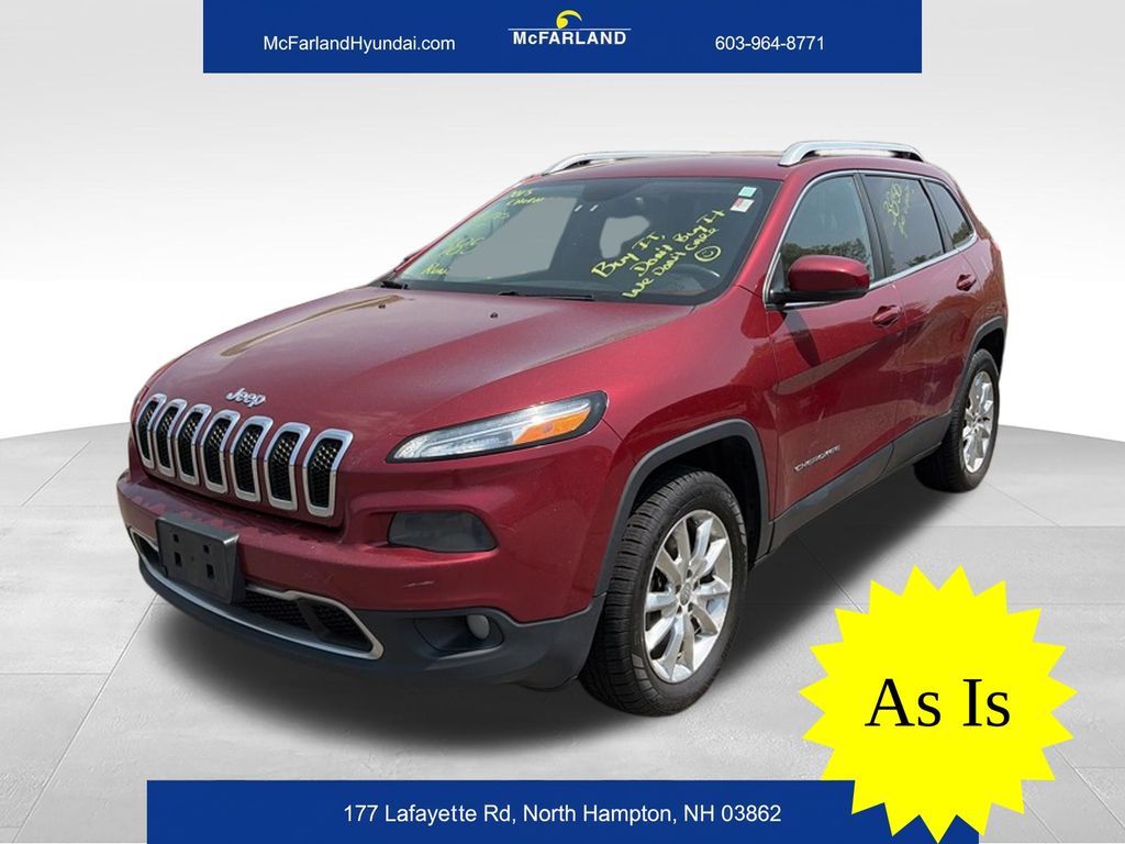Deep Cherry Red Crystal Pearlcoat 2015 Jeep Cherokee SUV / Crossover Four-Wheel Drive 9-Speed Automatic
