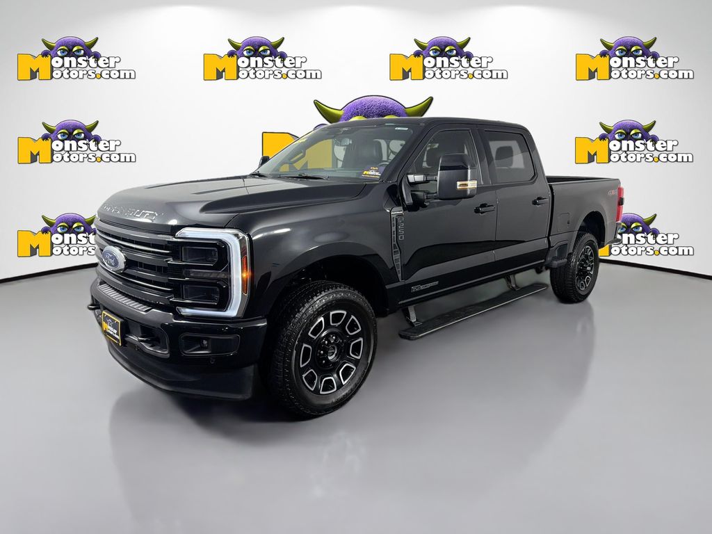 Black 2025 Ford F-250 Super Duty Platinum Crew Cab 4WD Pickup Truck Four-Wheel Drive Automatic