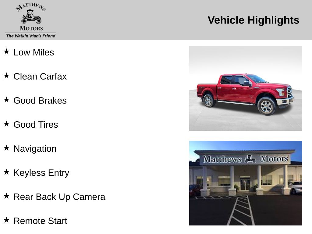 2016 Ford F-150 XLT 4WD SuperCrew Red at Bob Mills Chevrolet