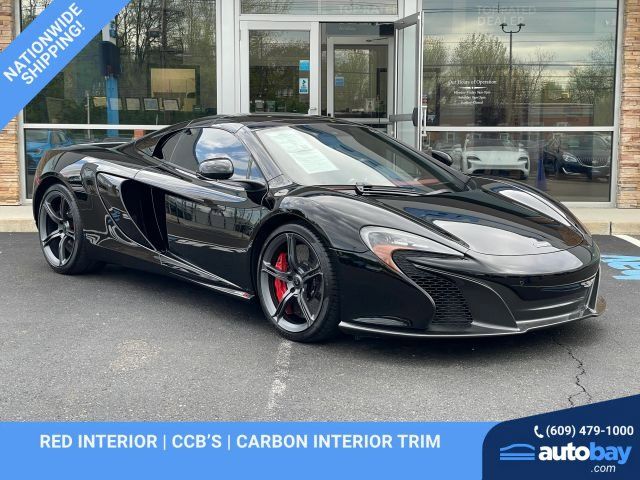 Black 2015 McLaren 650S Spider Convertible Rear-Wheel Drive 7-Speed Automatic
