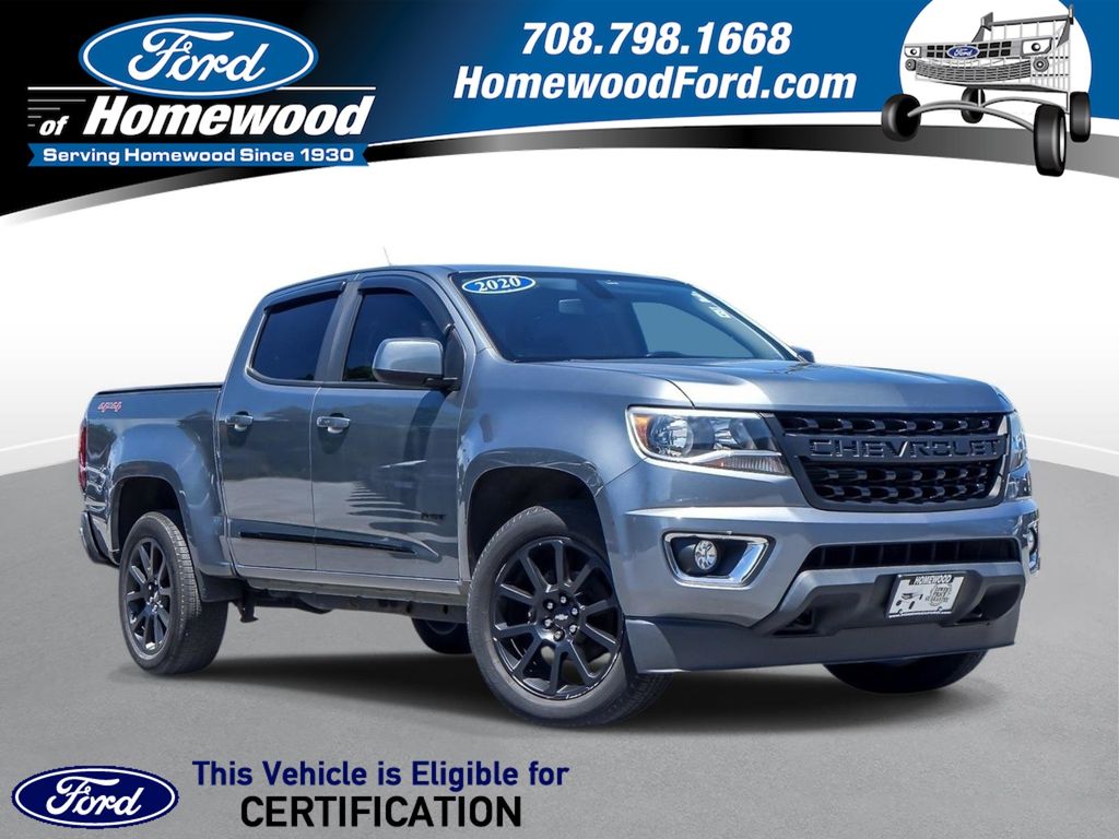 Gray (Satin Steel Metallic) 2020 Chevrolet Colorado Pickup Truck Four-Wheel Drive 8-Speed Automatic