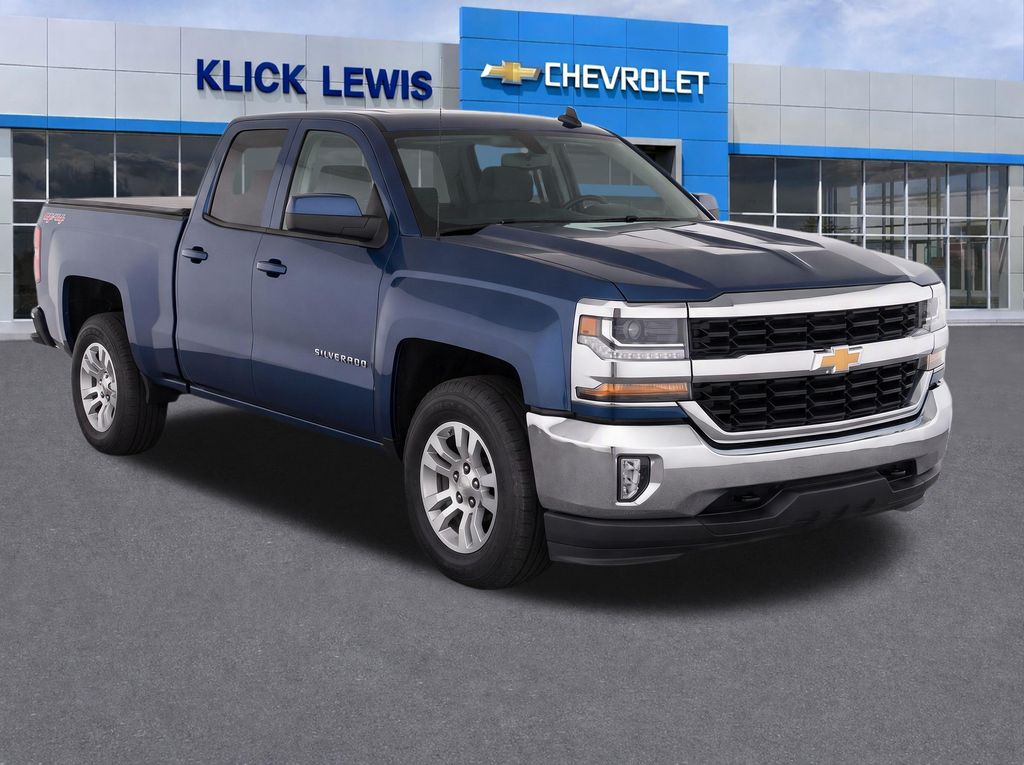 Deep Ocean Blue Metallic 2018 Chevrolet Silverado 1500 Pickup Truck Four-Wheel Drive 6-Speed Automatic Overdrive
