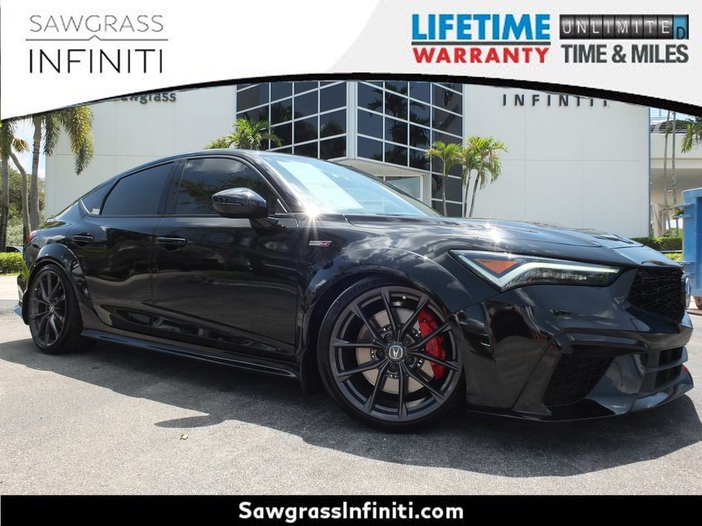 Black 2025 Acura Integra Sedan Front-Wheel Drive 6-Speed Manual