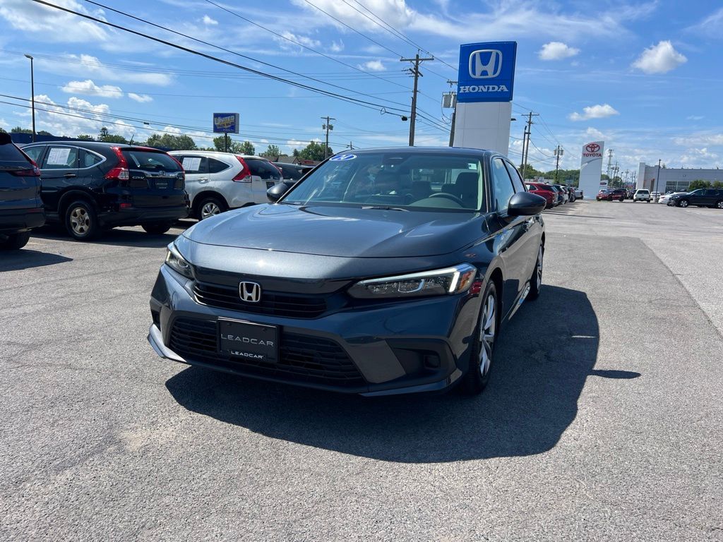 Meteorite Gray Metallic 2024 Honda Civic Sedan Front-Wheel Drive Continuously Variable Transmission