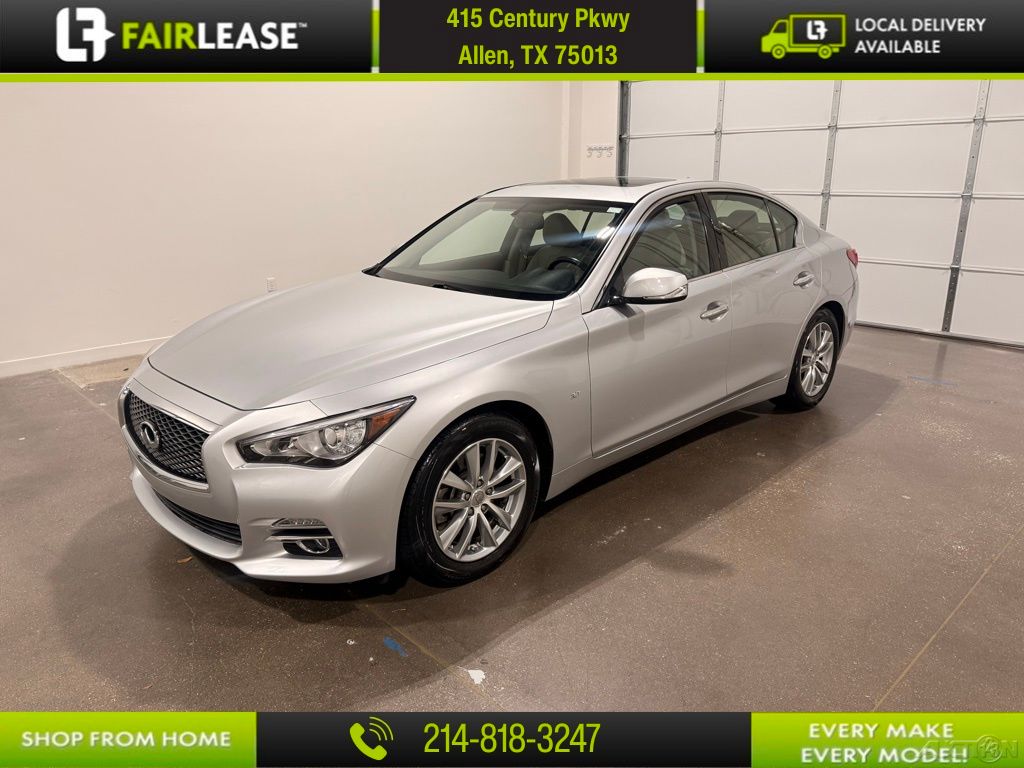 Gray (Liquid Platinum) 2014 INFINITI Q50 3.7 Premium RWD Sedan Rear-Wheel Drive 7-Speed Automatic