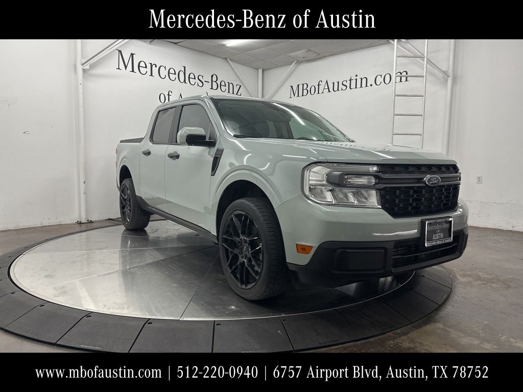 Cactus Gray 2023 Ford Maverick XLT SuperCrew FWD Pickup Truck Front-Wheel Drive 8-Speed Automatic