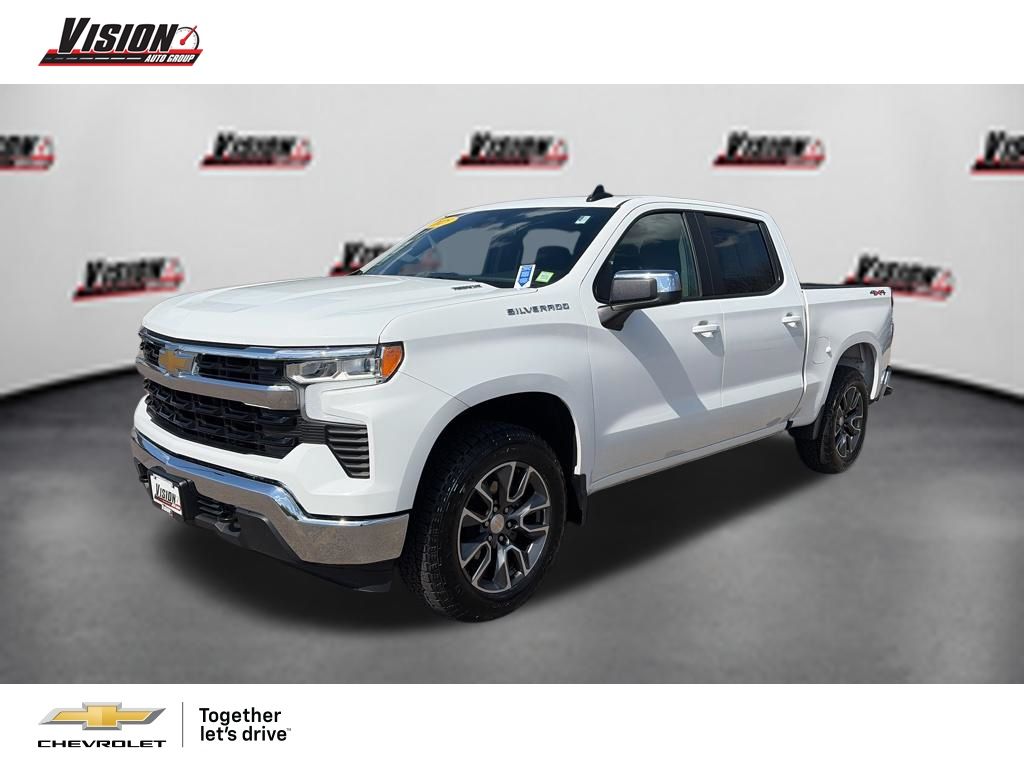 Summit White 2025 Chevrolet Silverado 1500 Pickup Truck Four-Wheel Drive 8-Speed Automatic