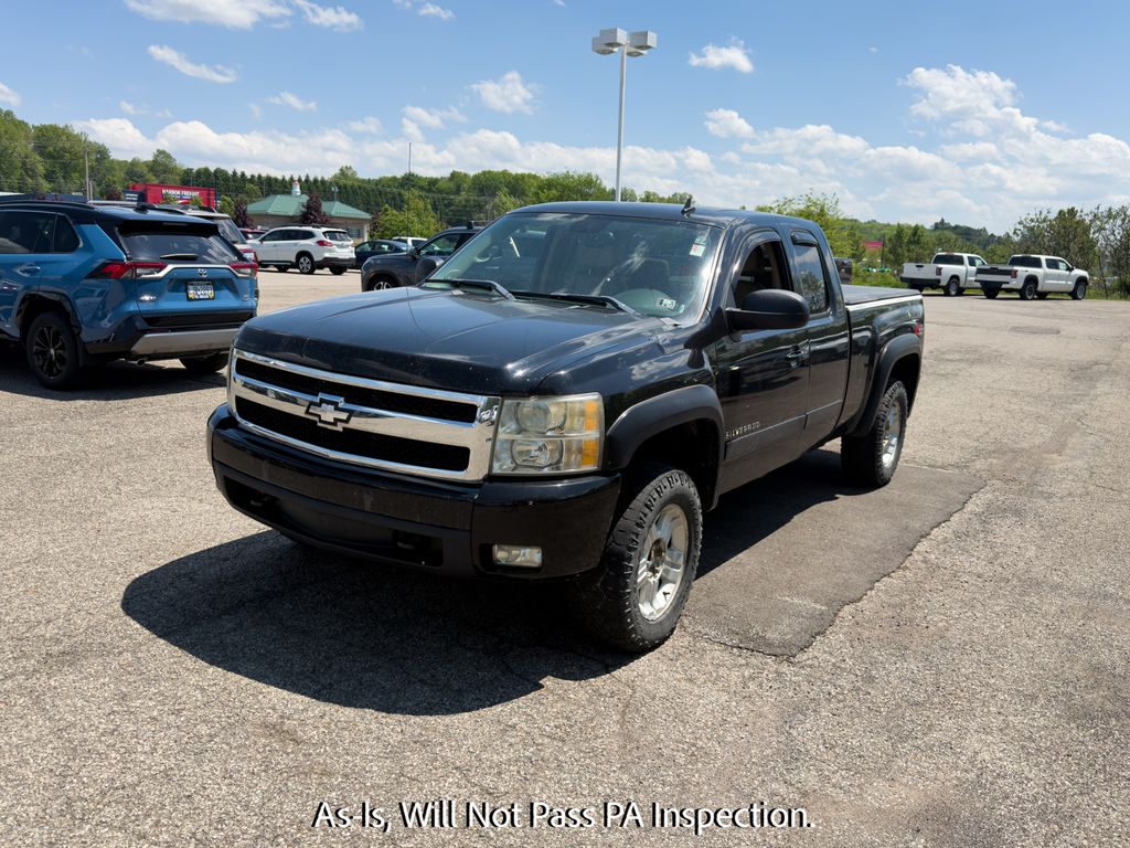 Black 2008 Chevrolet Silverado 1500 LTZ Extended Cab 4WD Pickup Truck Four-Wheel Drive 4-Speed Automatic Overdrive