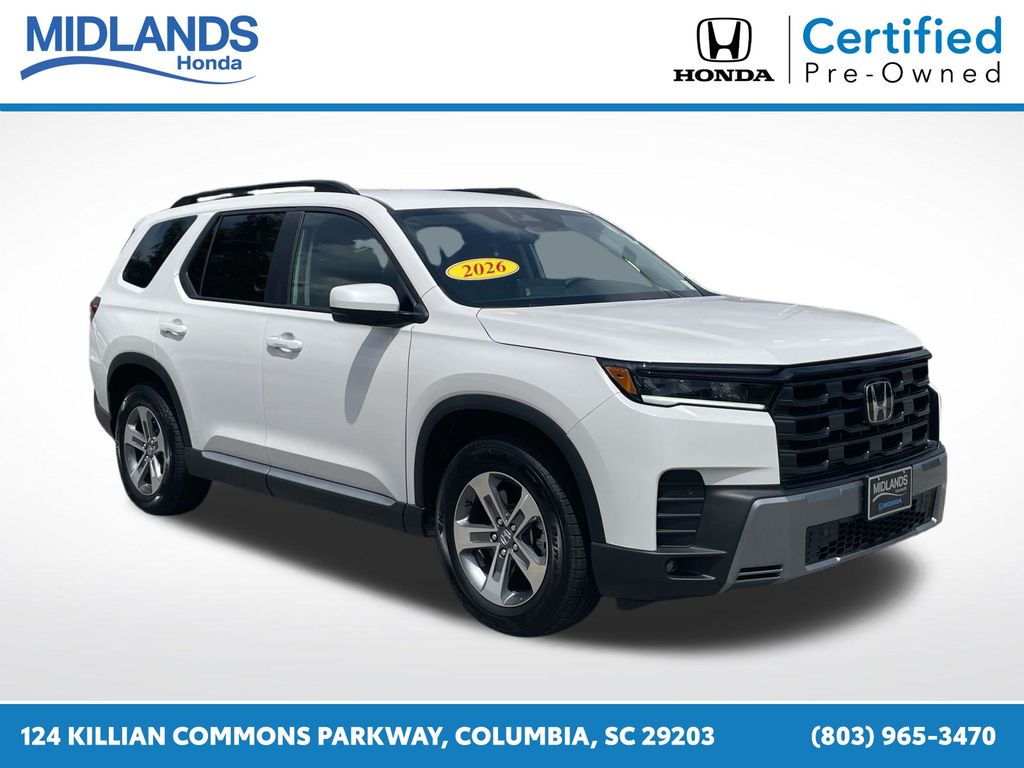 Platinum White 2026 Honda Pilot SUV / Crossover Front-Wheel Drive Automatic