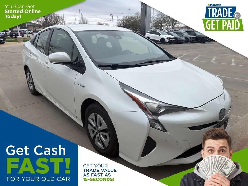 White 2017 Toyota Prius Two FWD Hatchback Front-Wheel Drive Continuously Variable Transmission
