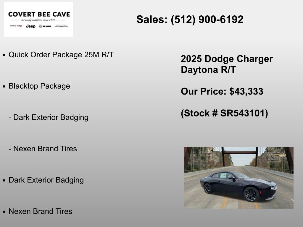 New Car 2025 Dodge Charger  R/t For Sale Under $50,000 In Austin, Texas
