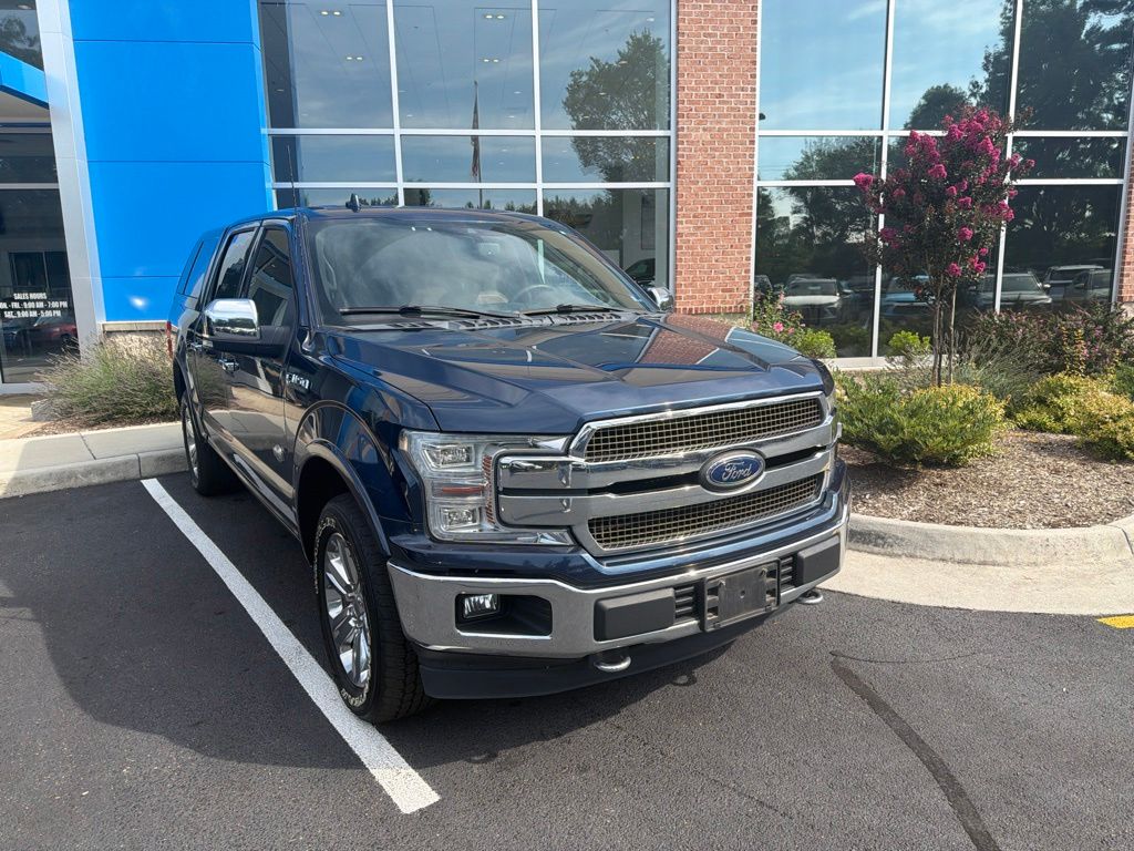 Blue 2018 Ford F-150 Pickup Truck Four-Wheel Drive Automatic