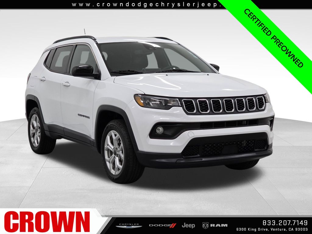 Bright White Clearcoat 2025 Jeep Compass SUV / Crossover Four-Wheel Drive 8-Speed Automatic