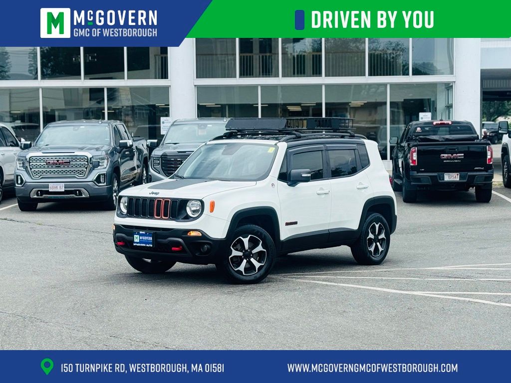 Alpine White Clearcoat 2020 Jeep Renegade SUV / Crossover Four-Wheel Drive 9-Speed Automatic