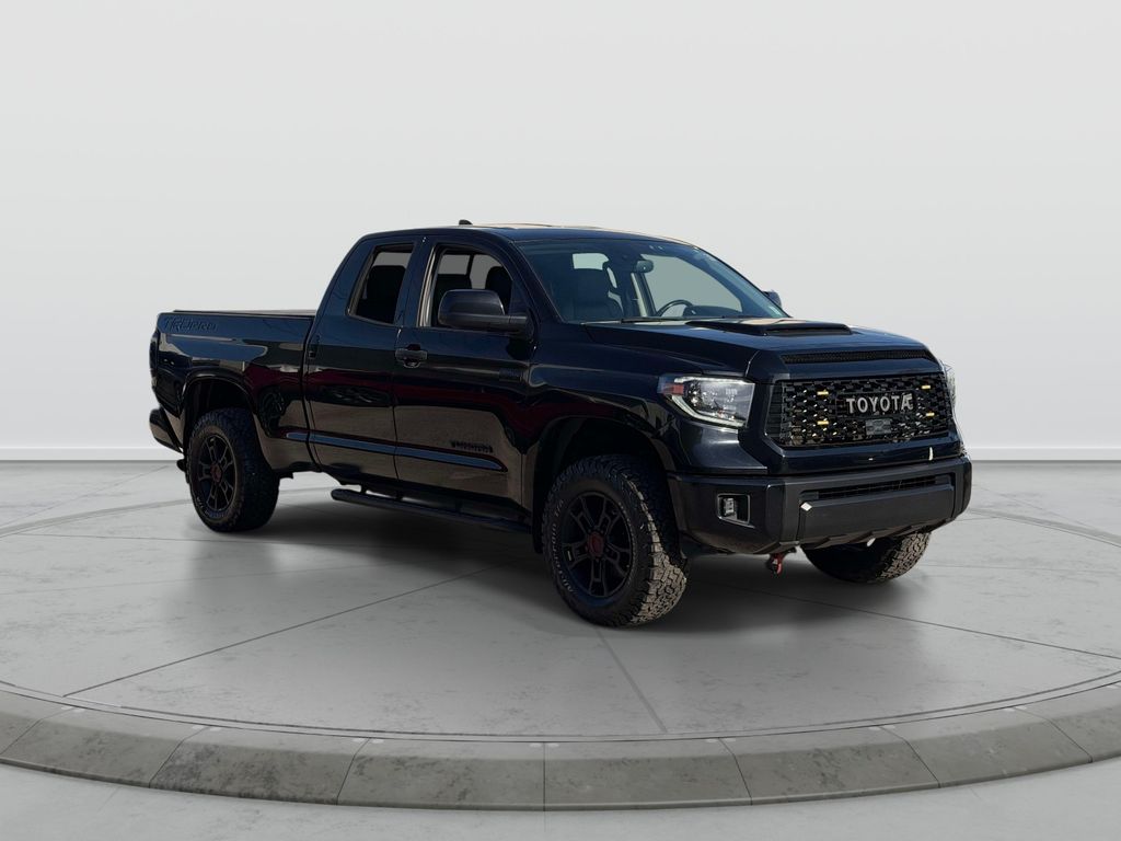 Midnight Black Metallic 2021 Toyota Tundra TRD Pro Double Cab 4WD Pickup Truck Four-Wheel Drive 6-Speed Automatic