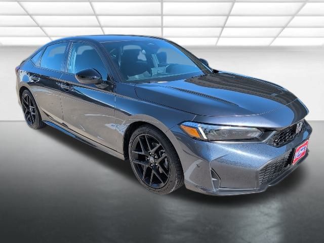 Meteorite Gray Metallic 2025 Honda Civic Sport FWD Sedan Front-Wheel Drive Continuously Variable Transmission