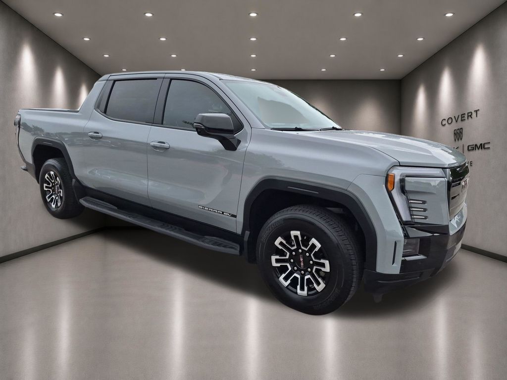 Gray 2026 GMC Sierra EV Elevation Crew Cab (Extended Range) e4WD Pickup Truck All-Wheel Drive 1-Speed Automatic