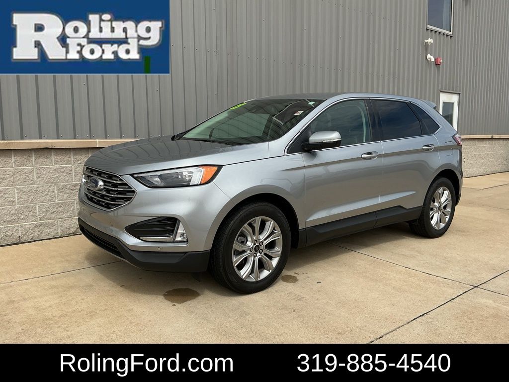Iconic Silver Metallic 2023 Ford Edge Titanium AWD SUV / Crossover All-Wheel Drive 8-Speed Automatic