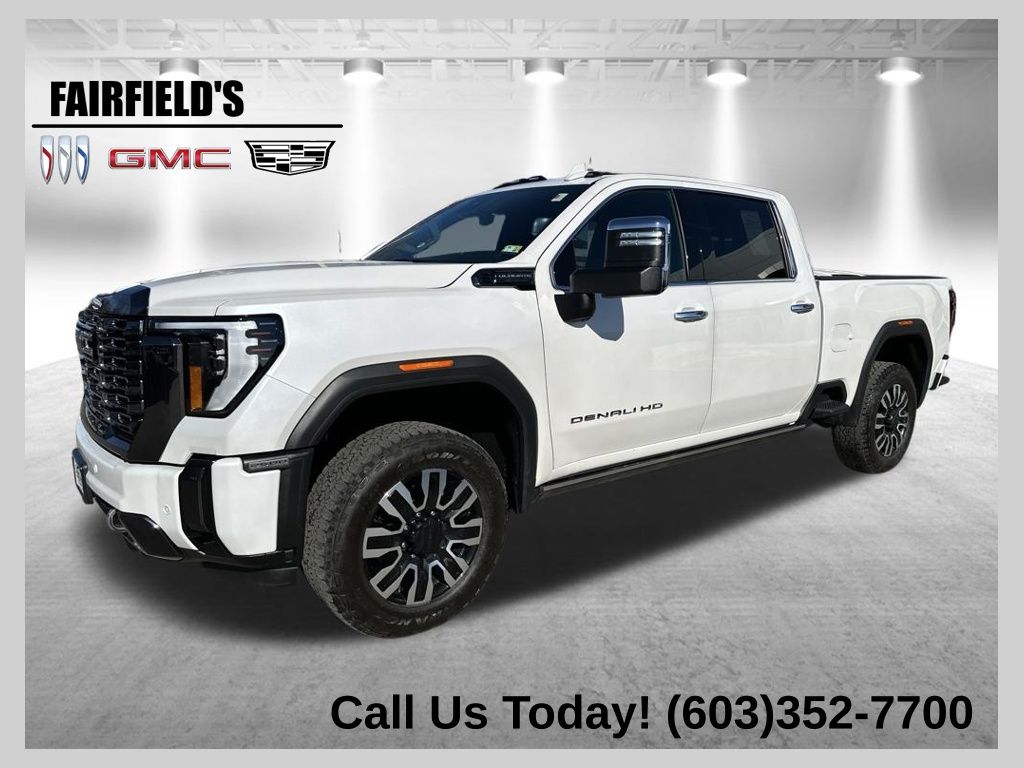 White 2024 GMC Sierra 2500HD Denali Ultimate Crew Cab 4WD Pickup Truck Four-Wheel Drive Automatic