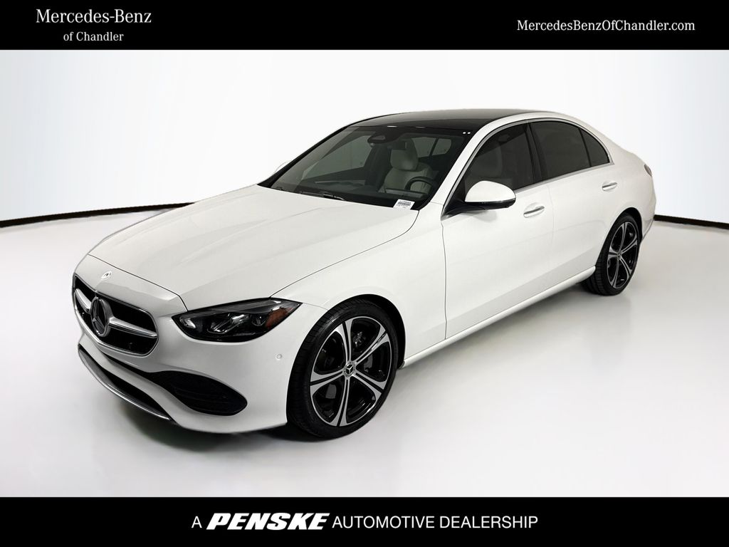 Polar White 2025 Mercedes-Benz C-Class Sedan Rear-Wheel Drive 9-Speed Automatic