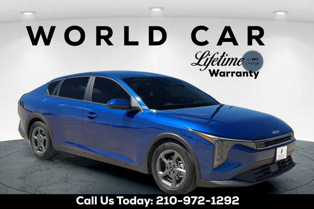 Deep Sea Blue 2025 Kia K4 LXS FWD Sedan Front-Wheel Drive Continuously Variable Transmission