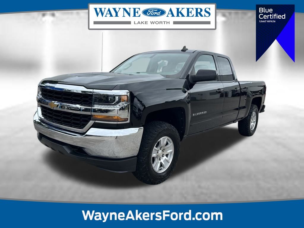 Black 2019 Chevrolet Silverado 1500 LT Double Cab 4WD Pickup Truck Four-Wheel Drive 6-Speed Automatic Overdrive