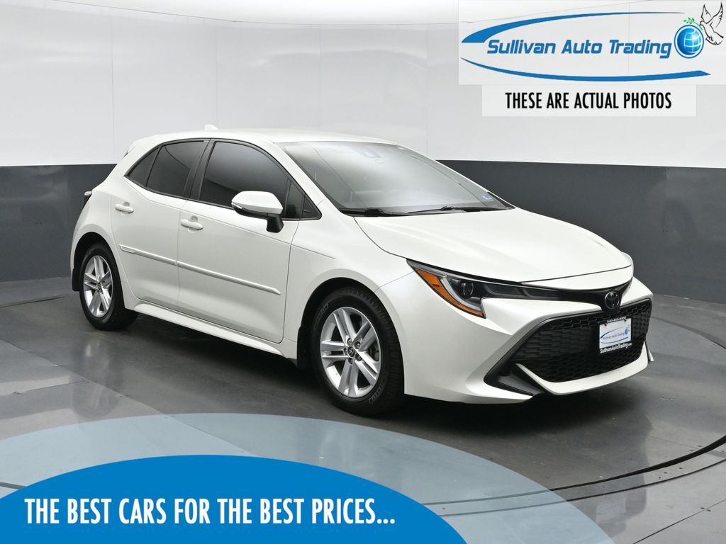 White (Blizzard Pearl) 2019 Toyota Corolla Hatchback SE FWD Hatchback Front-Wheel Drive Continuously Variable Transmission