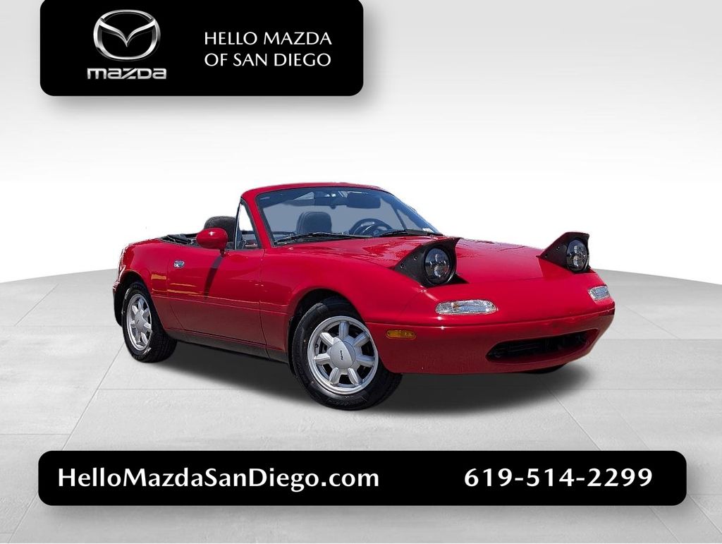 Red 1991 Mazda MX-5 Miata Base Convertible Rear-Wheel Drive 5-Speed Manual