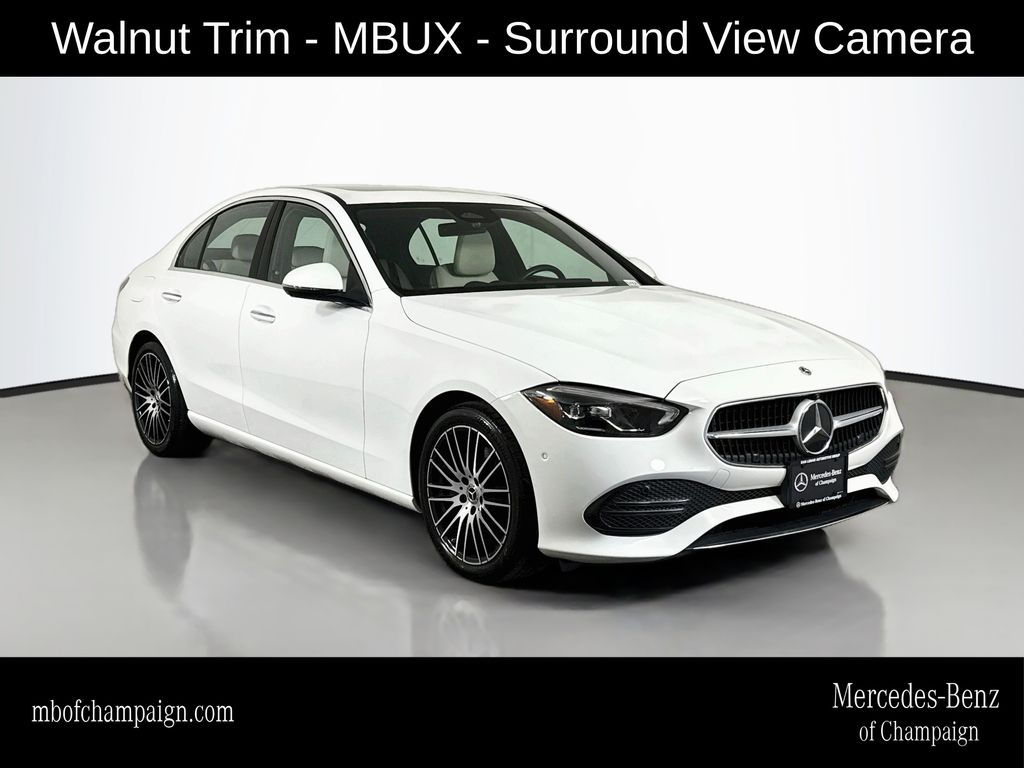 Polar White 2023 Mercedes-Benz C-Class Sedan Rear-Wheel Drive 9-Speed Automatic
