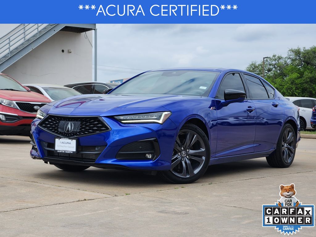 Long Beach Blue Pearl 2023 Acura TLX FWD with A-Spec Package Sedan Front-Wheel Drive Automatic