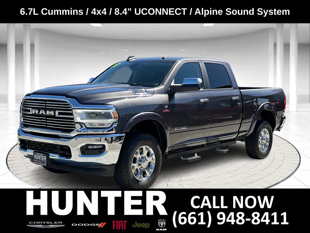Crystal Metallic 2020 RAM 2500 Laramie Crew Cab 4WD Pickup Truck Four-Wheel Drive 6-Speed Automatic