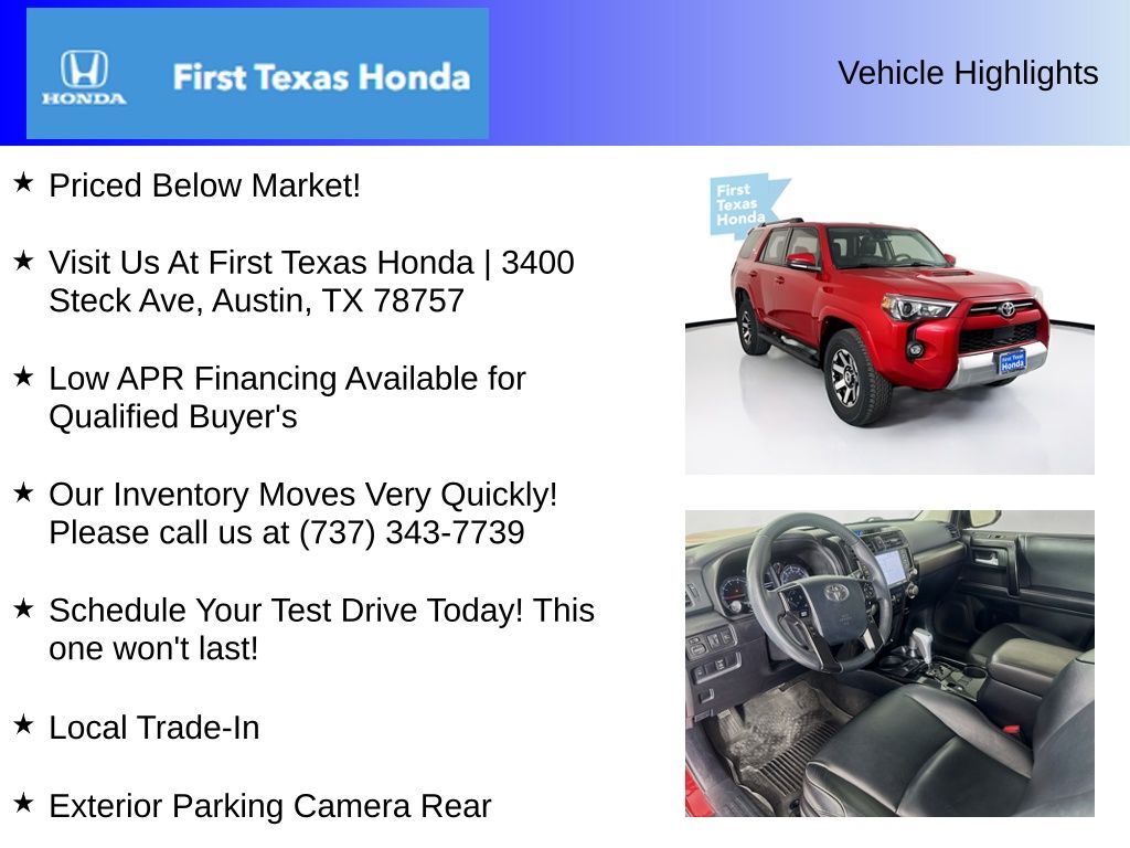 Used Car 2021 Toyota 4runner  Trd Off-road For Sale Under $40,000 In Austin, Texas
